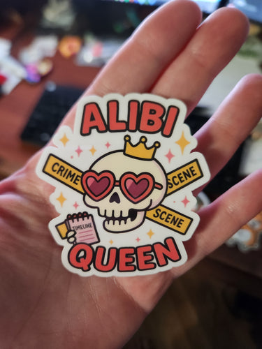 Alibi Queen Skull Sticker